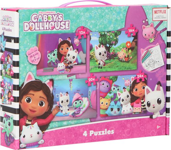 Gabby's Dollhouse Puzzel 4-pack | bol