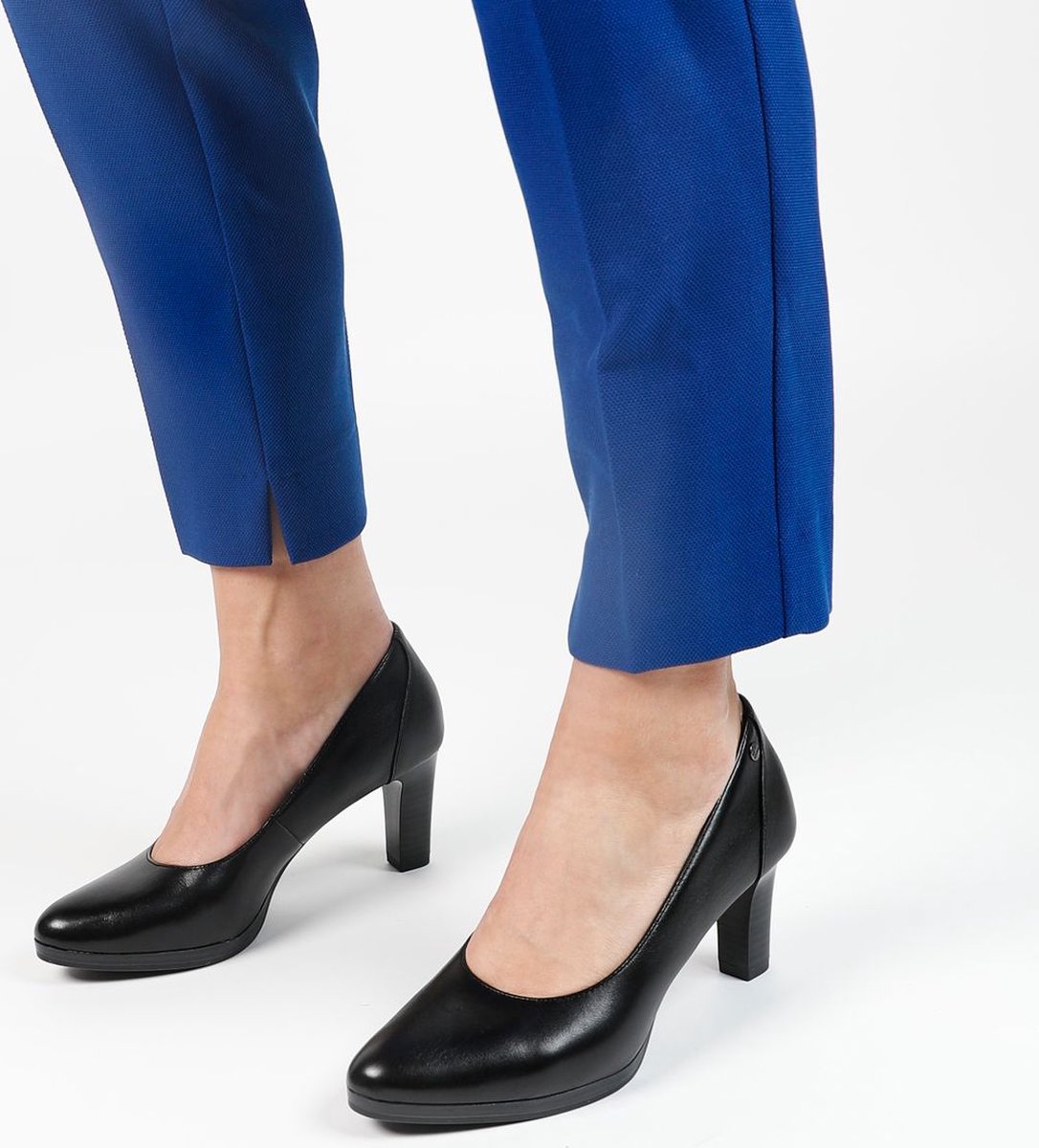 No Stress - Dames - Zwarte leren pumps - Maat 42