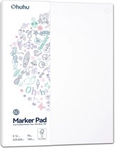 Ohuhu - Bleedproof dubbelzijdig Alcohol Marker papier pad - lijm gebonden - 22.9 x 30.5 cm - 60 vellen