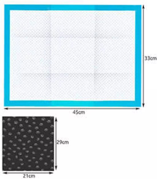 Hondentoilet - Trainingspad - Zindelijk Maken - 45x33 cm - Blauw - 100 Stuks