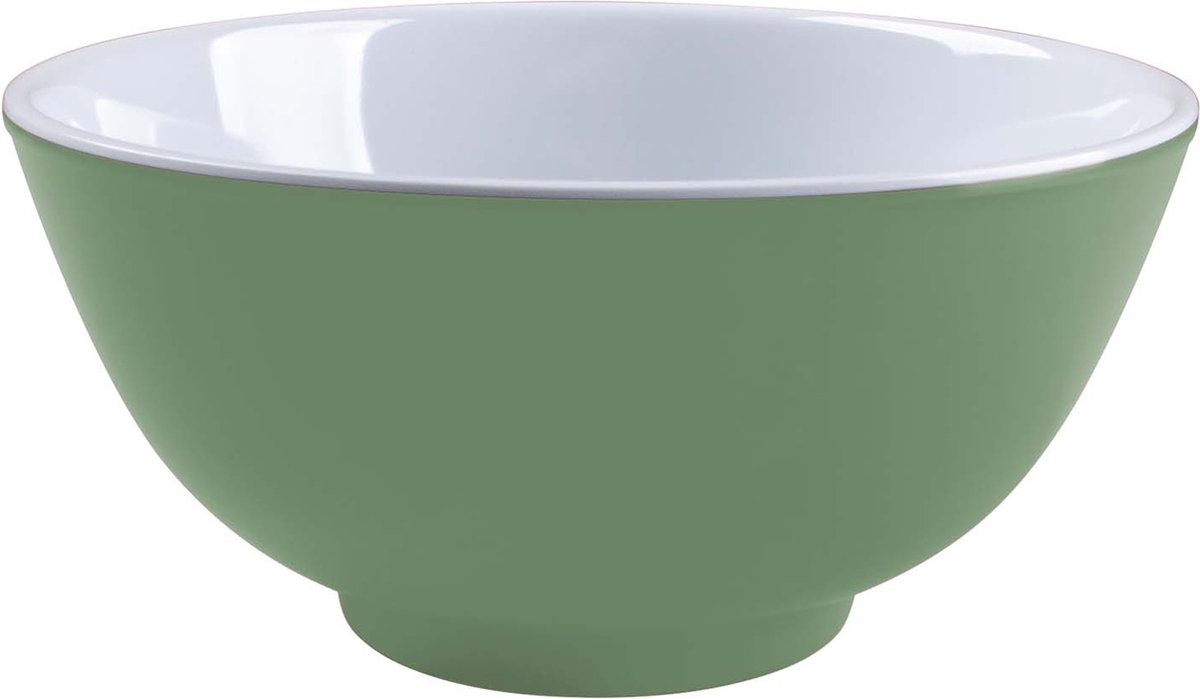 Bo-Camp - Kom - Two-Tone - Melamine - 4 Stuks - Groen