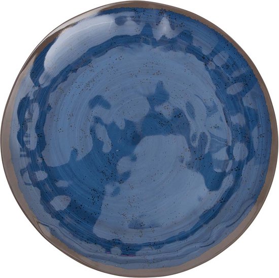 Bo-Camp - Dinerbord - Halo - 4 Stuks - Melamine - Blauw van Bo-Camp — afbeelding 2