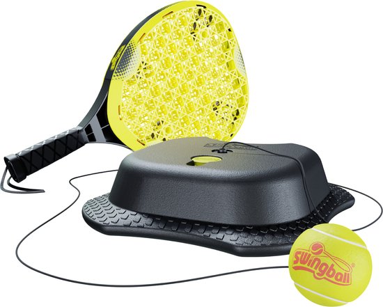 Foto: Swingball reflex tennis pro tennistrainer pro met all surface basis zwart geel