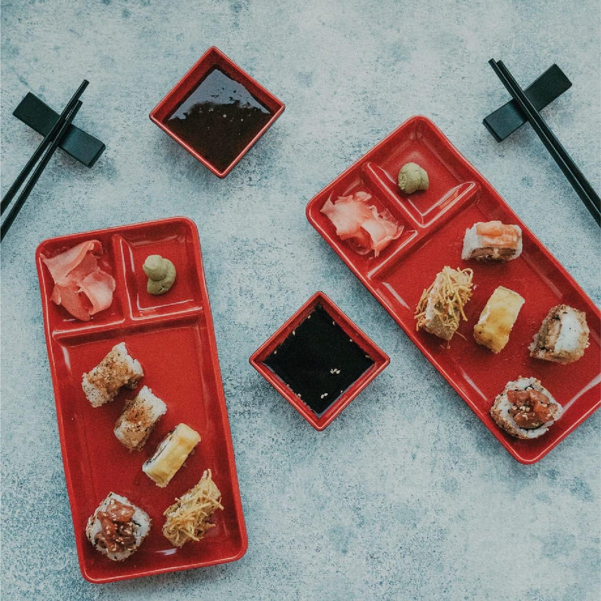 Sushi Gerechten Set Eetstokjes Dienblad Aziatische Gerechten Set