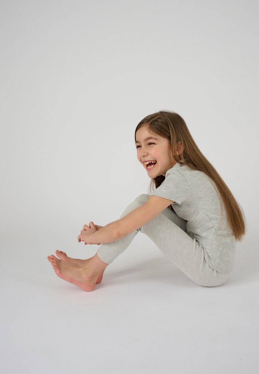 Damart - Legging mix van Thermolactyl, klassiek gebreid - Kinderen - Grijs - 8 JAAR