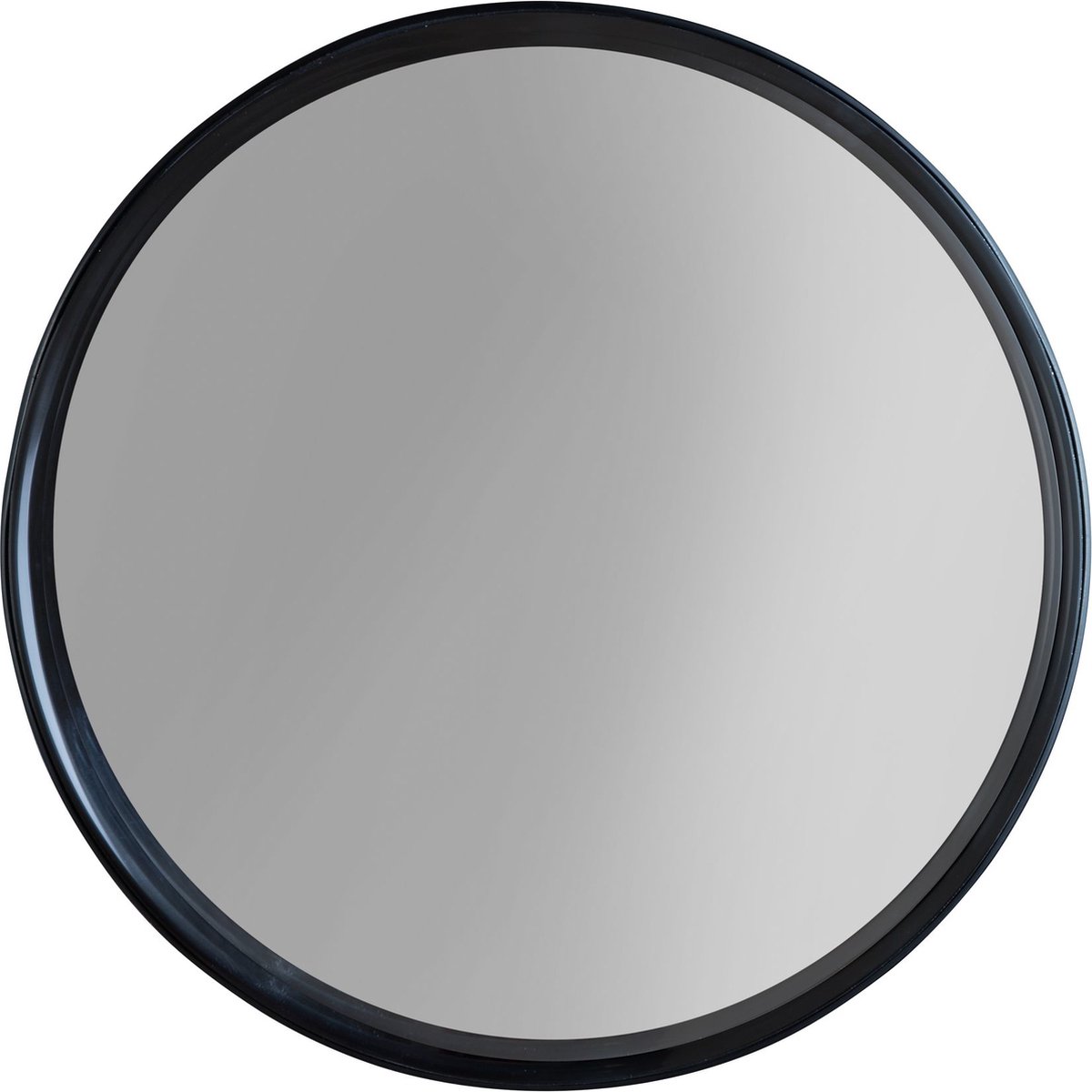 Housecraft Living Raj Spiegel/ Wandspiegel/ Badkamerspiegel Rond Metaal 75x75 cm Zwart