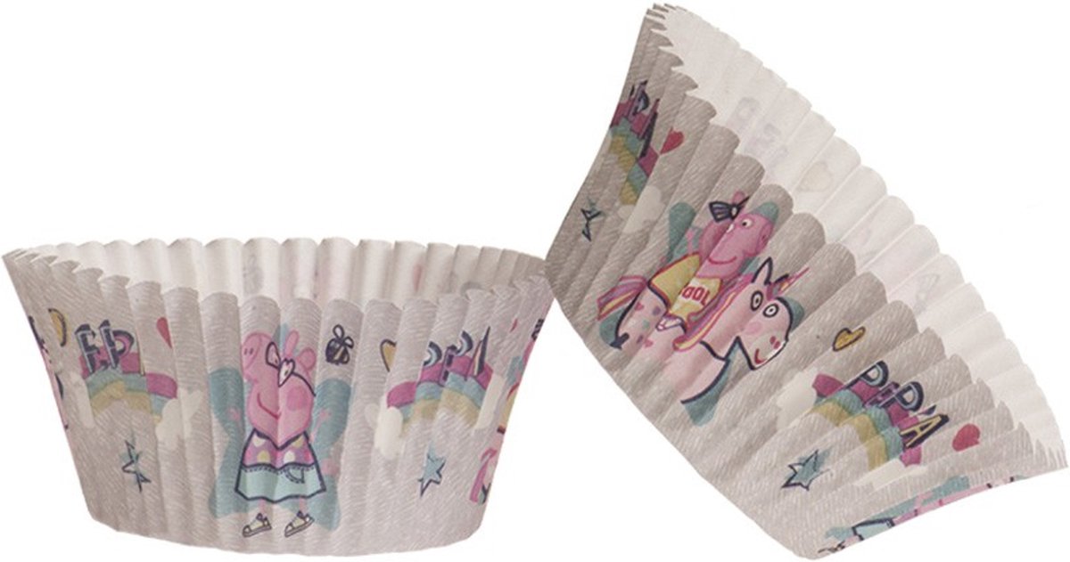 DEKORA - 25 papieren Peppa Pig cupcakevormen