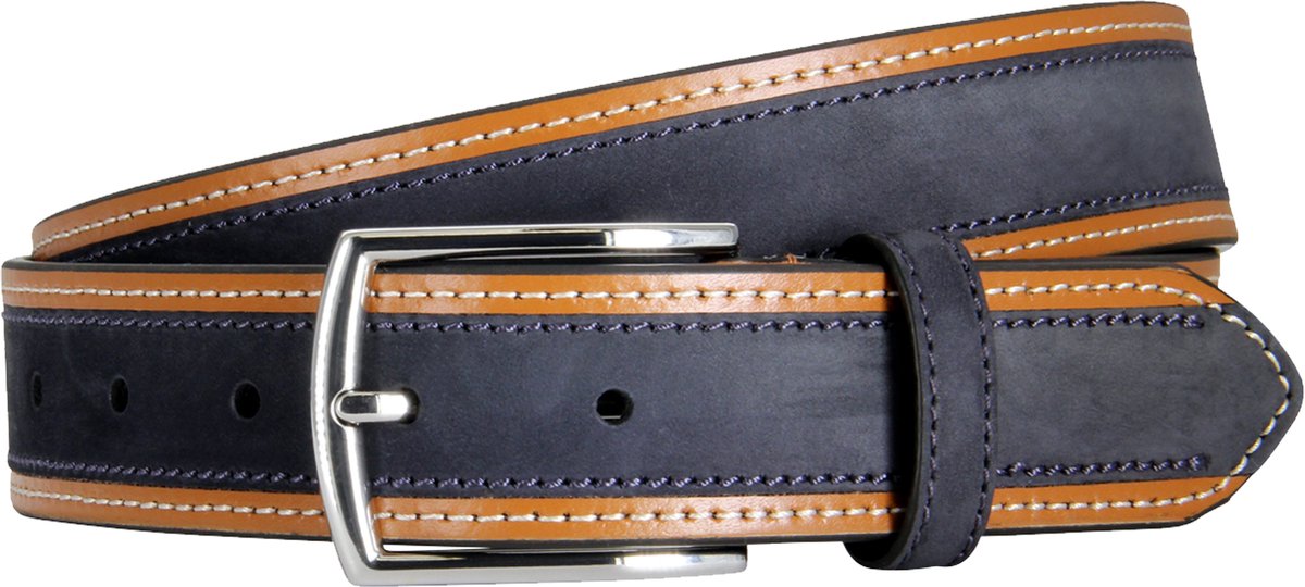 LINDENMANN leren heren riem - cognac