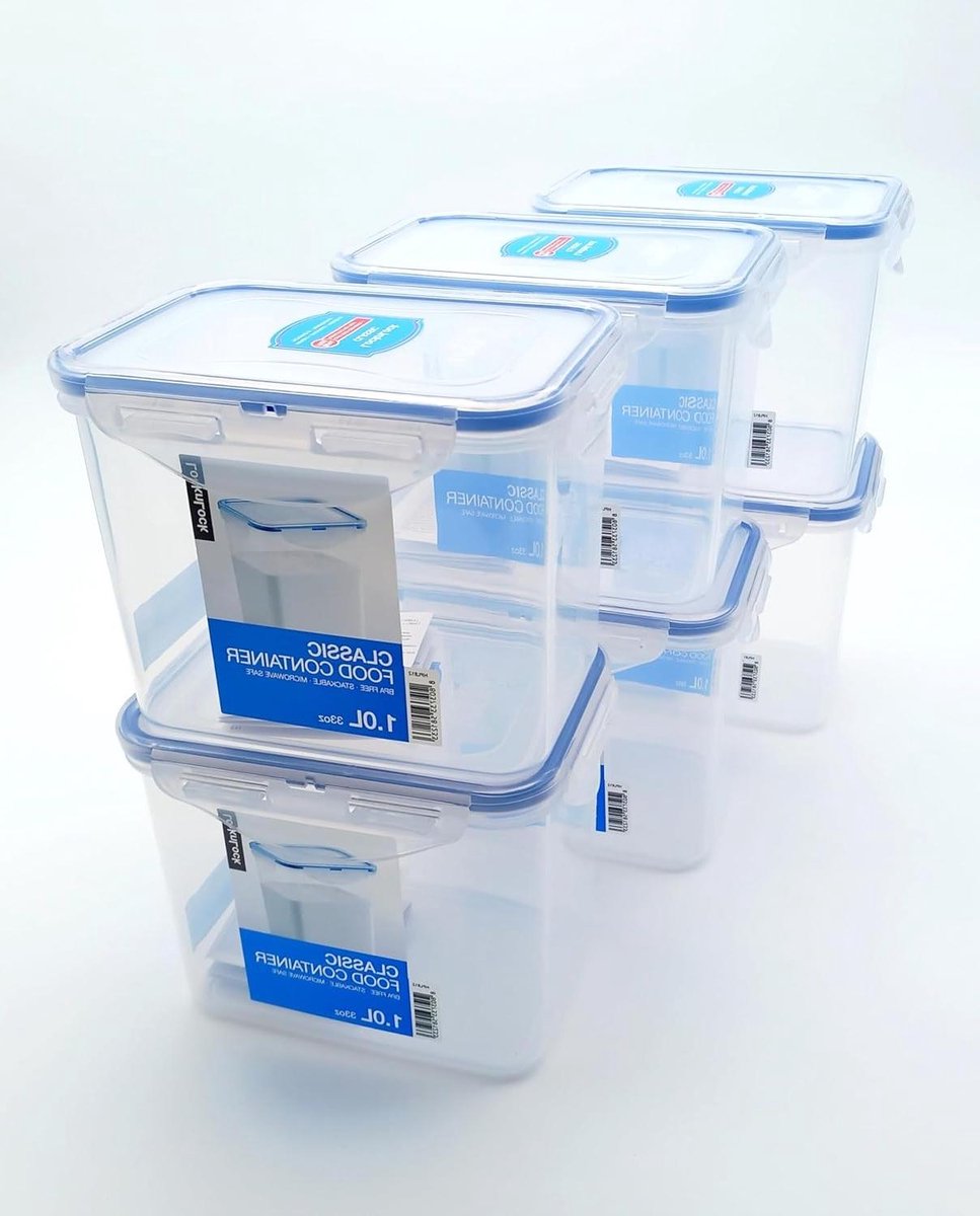 Vershouddozen set 6-delig met elk 10 liter - HPL 812 rice dispencer