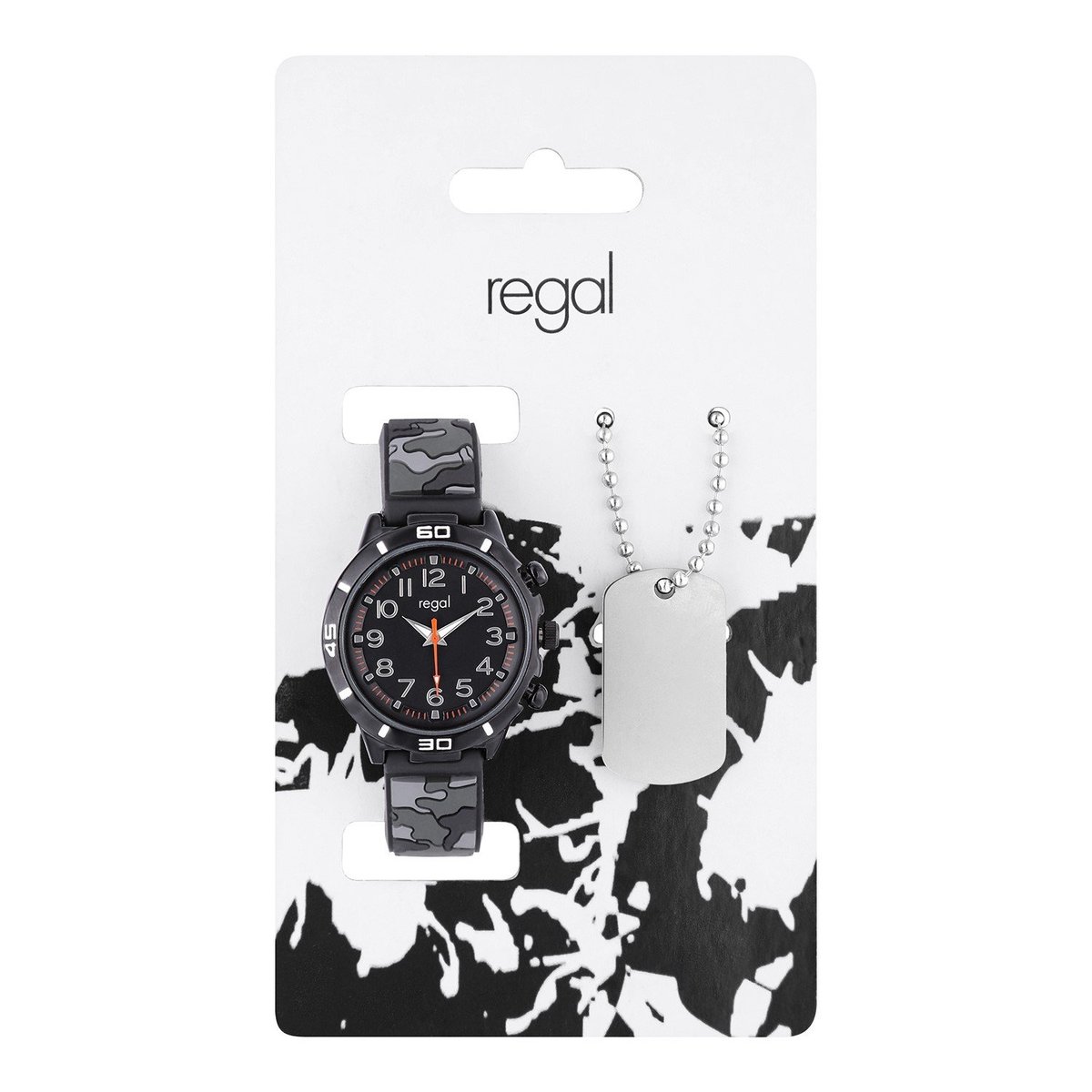 Lucardi Kinder Regal kinder horloge army set - Horloge - Kunststof - Zwart - 30 mm