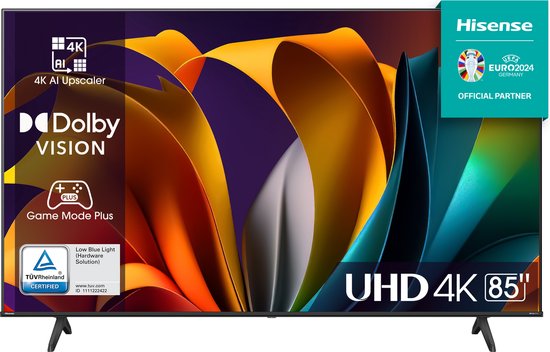 Hisense 85A6N tv 2,16 m (85") 4K Ultra HD Smart TV Wifi Zwart 400 cd/m²