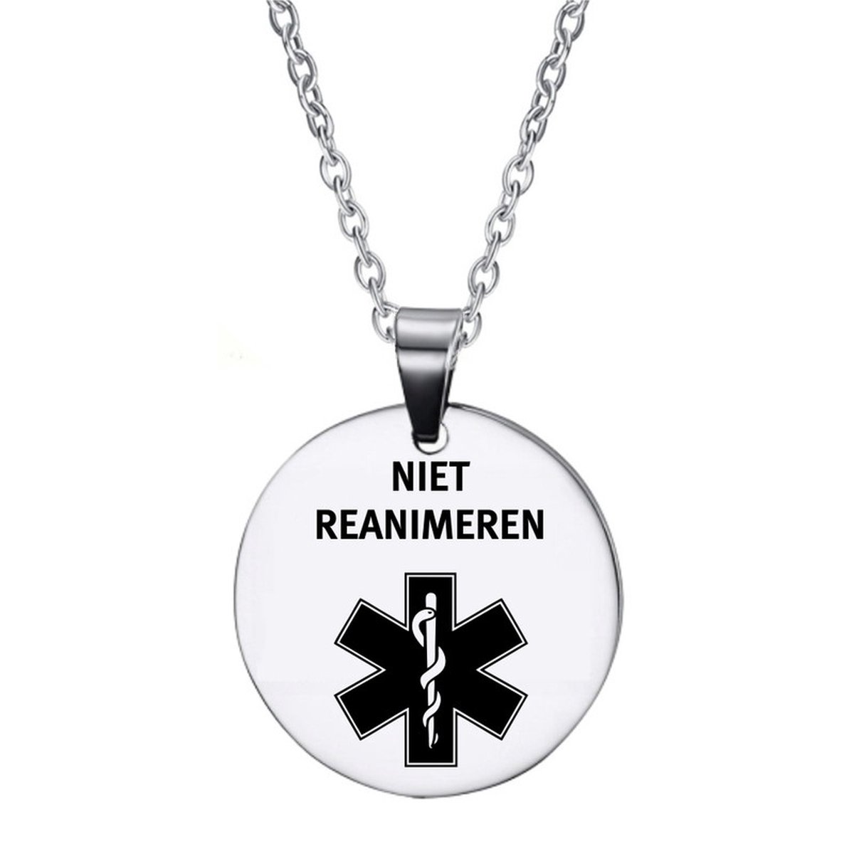 Ketting | Rond | RVS | Niet Reanimeren