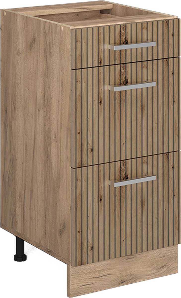 Vicco R-Line Keukenonderkast – 40 cm met laden, zonder werkblad Artisanaal eiken