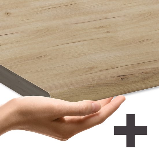 Vicco Élément bas de cuisine R- Line, Rouge bordeaux brillant/Chêne doré puissant, 60 cm, Chêne WB