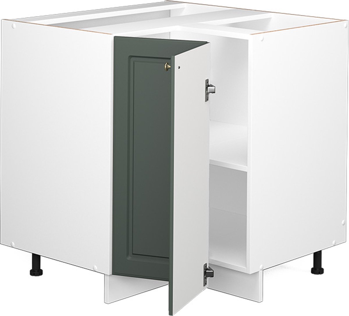 Vicco Fame-Line Hoekkast – 80.5 cm, WB Marmer Groen-Goud Landhuis