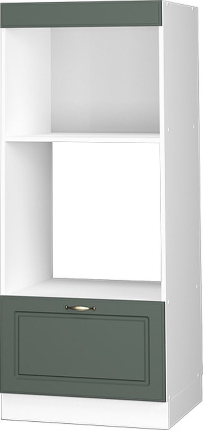 Armoire Micro-Ondes Vicco Fame-Line 60cm - Bleu Clair-Gris, à Monter Soi-Même Pour Gain De Place