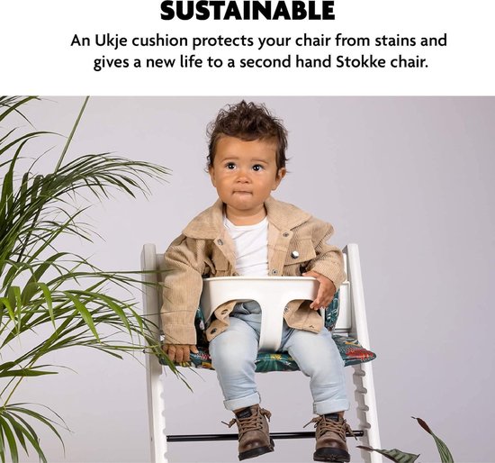 Kussen voor Stokke Tripp Trapp - Handgemaakt in Europa - Groen Kleur - Compatibel met Stokke Tripp Trapp Trip Trap Stoel van Grabease — afbeelding 5
