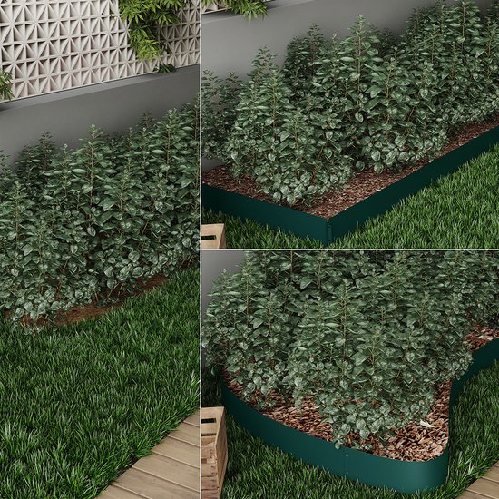 Bordure de pelouse Serina, vert, 100 x 18 cm, 10 mètres