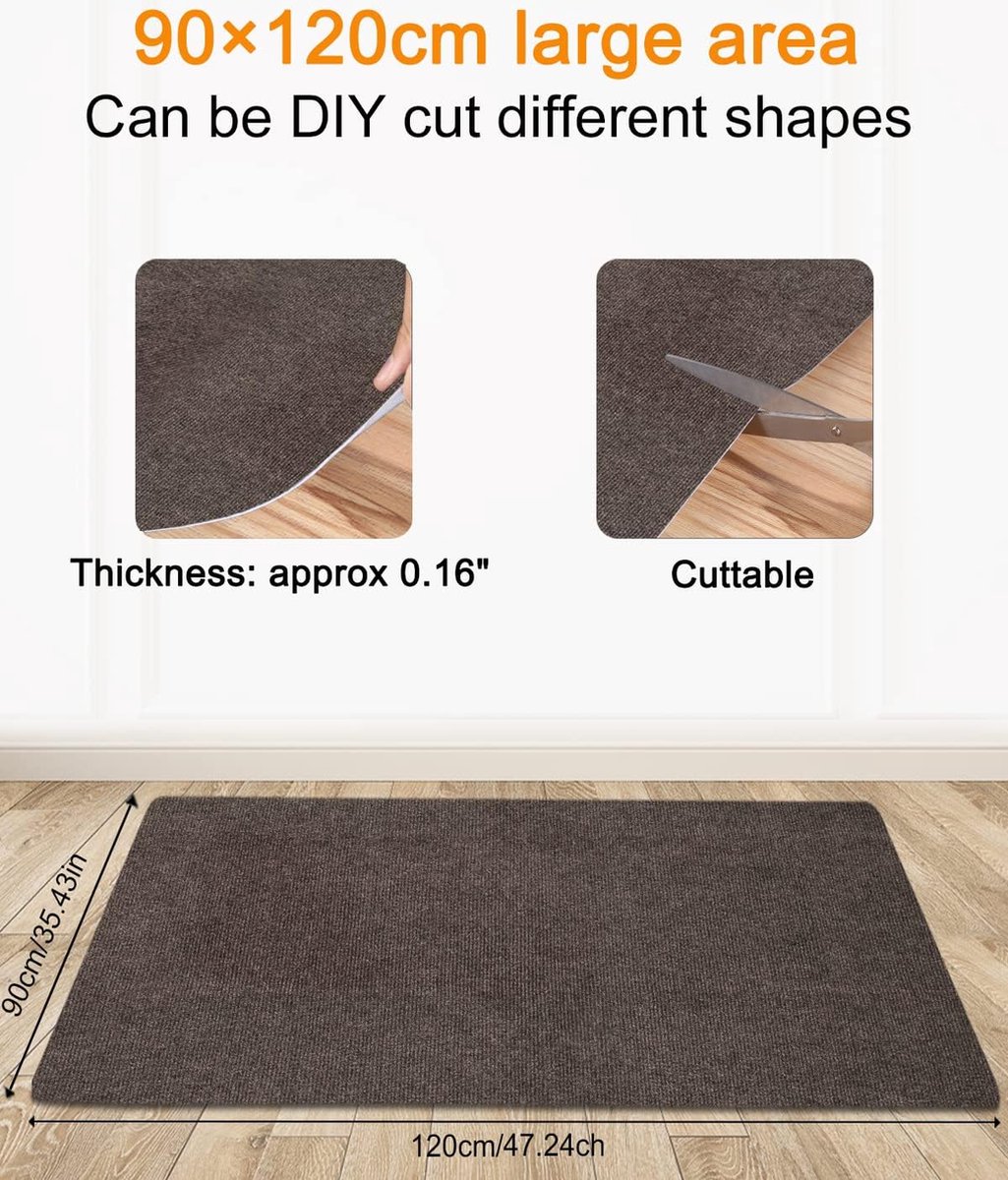 Tapis De Protection Pour Chaise De Bureau 120x140 Cm - Antidérapant, Réduction De Bruit