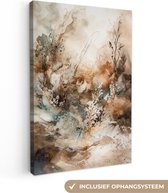 Canvas schilderij 80x120 - Bloemen kunst - Kamer decoratie accessoires - Schilderijen woonkamer - Wanddecoratie slaapkamer - Muurdecoratie keuken - Wanddoek interieur binnen - Woondecoratie huis - Abstracte schilderijen