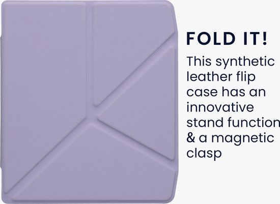 kwmobile e-reader hoesje geschikt voor Pocketbook Era / Era Color hoes - Ereader flip case met standaard - E reader cover van kunstleer - In lavendel — afbeelding 2
