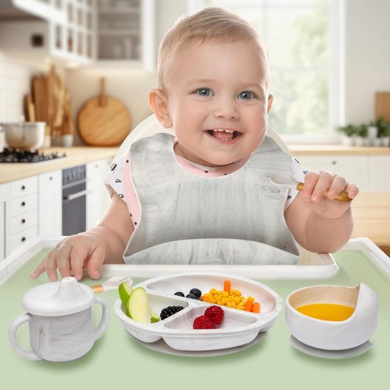 Roestvrijstalen zuignapbord | antislip babyservices | babyzuignap