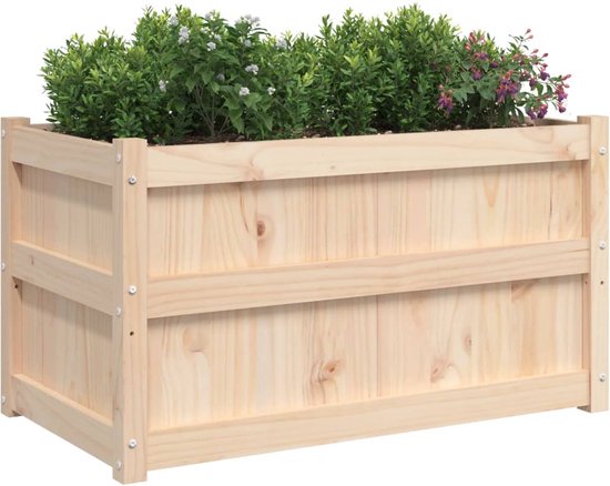 Jardinière en bois The Living Store - 90 x 50 x 50 cm - Pin Massief