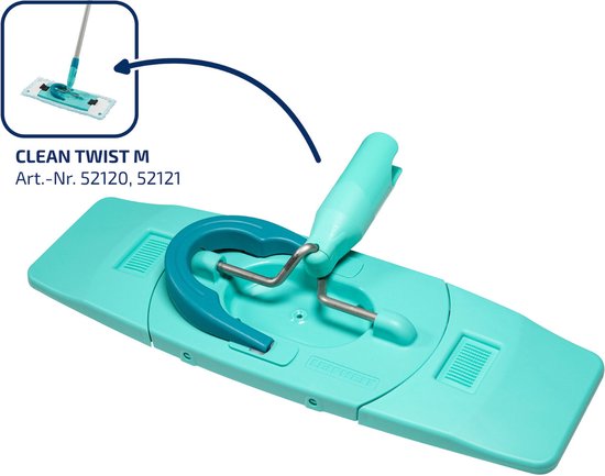 Serpillère "CLEAN TWIST M" turquoise avec velcro, art. n° 52120, 52121.