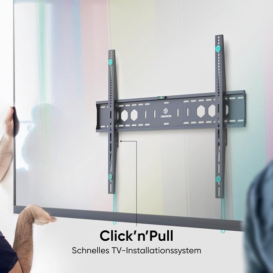 HOME VISION Robuuste vaste wandhouder tot 120 kg, voor de meeste gebogen platte tv's van 42 tot 104 cm, geschikt voor bouten van 16 inch / 18 inch / 24 inch VESA 800 x 600 mm