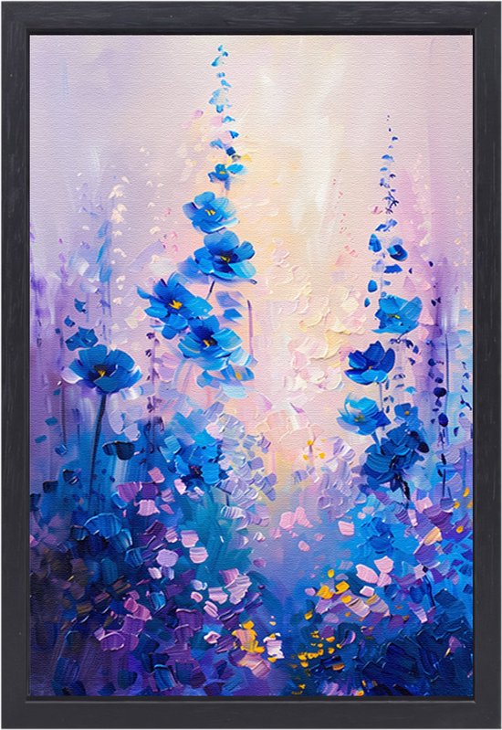 Bloemen wanddecoratie - Natuur schilderijen - Schilderijen canvas Bladeren - Muurdecoratie landelijk - Schilderijen op canvas met baklijst - Kantoor accessoires canvas met baklijst 50x70 cm