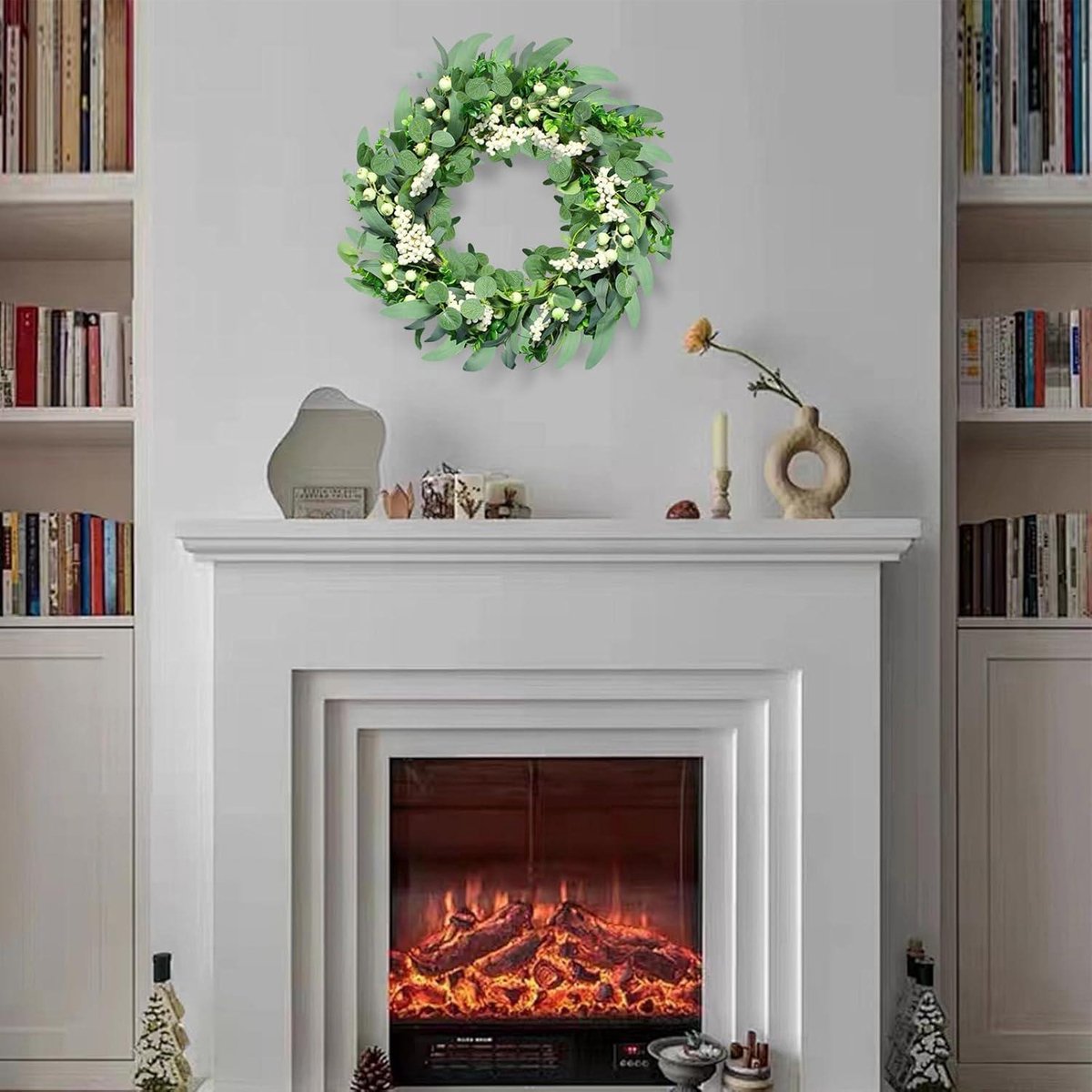 Deurkrans pioenroos, rond, voor de voordeur, bruiloft, huis, decoratie, kunstbloem, 40 cm, display, Pasen, kerstcadeau - Nederland