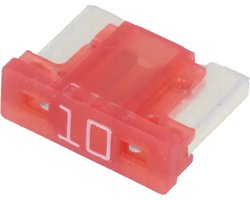 Mini Autozekering - 10 Ampere - Rood - Low profile - 10 stuks