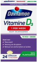 Bol.com Davitamon Vitamine D - 1 per week - 100% plantaardig - Vegan – Voedingssupplement - 24 capsules aanbieding