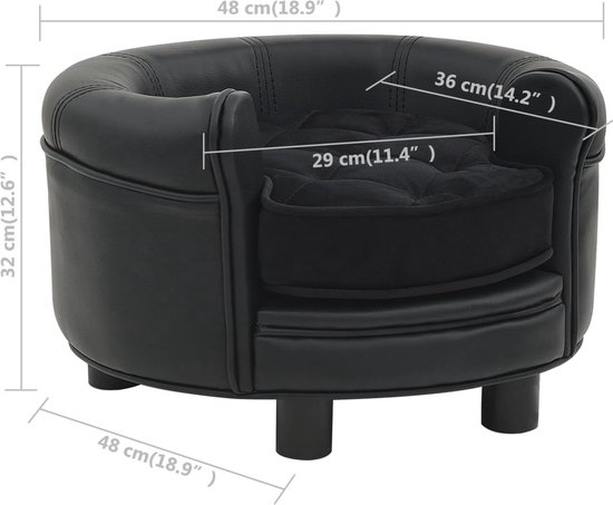 vidaXL Hondenbank 69x69x36 cm pluche grijs vidaXL Hondenbank 69x69x36 cm pluche grijs