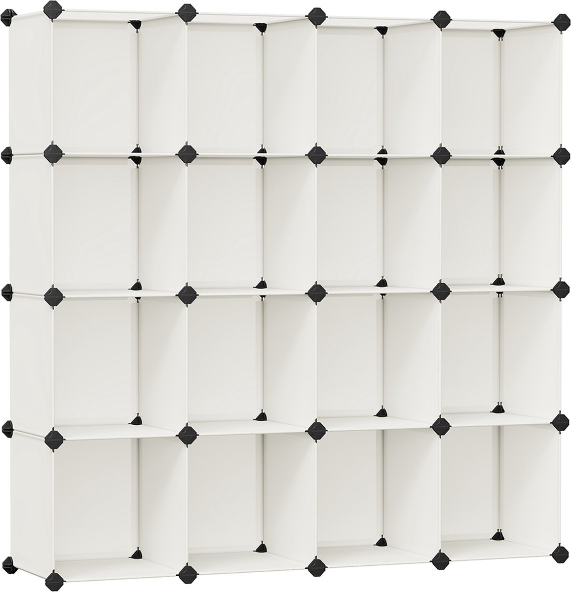 Schoenenrek 153 x 31 x 153 cm – Met 15 vakken crèmewit