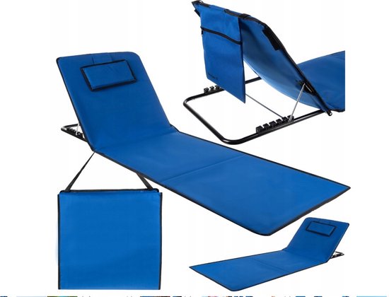 Sonnewelt Strandmat, strandstoel, licht, opvouwbaar strandkussen met rugleuning en draagtas, waterdicht en draagbaar, set van 2 strandmatten
