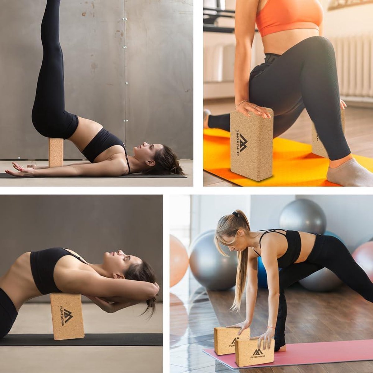 Rouleau De Mousse Demi-rond Pour Yoga - Lot De 2, 30 Cm De Long - Haute Densité, Poignée Antidérapante - Pour étirement, équilibre, Rééducation - 2