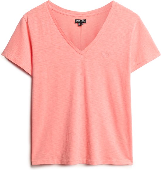 T-shirt Femme Superdry STUDIOS SLUB EMB VEE TEE - Taille M