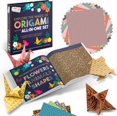 Origami Papier Boek Professioneel 140pcs - Origami boeken 16 x 16 CM - Vouwvoorbeelden van Dieren, Bloemen en Vormen - Knutselen Voor Kinderen en Volwassenen - Origami vouwen