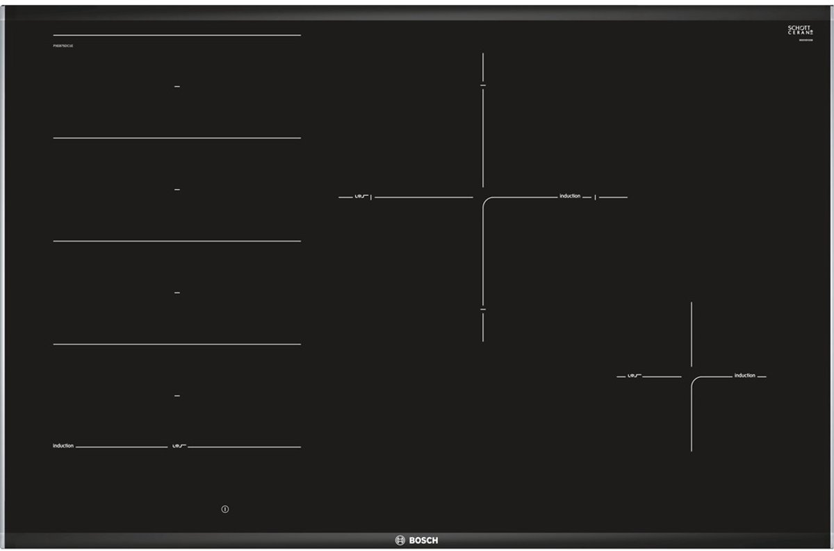 Serie|8, Inductiekookplaat 80 cm, 4 zones, FlexInduc., DS-Premium
