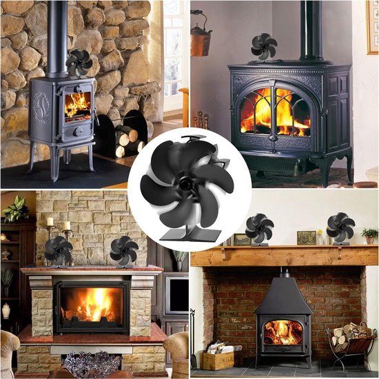 Xmasneed Kachelventilator, 6 bladen