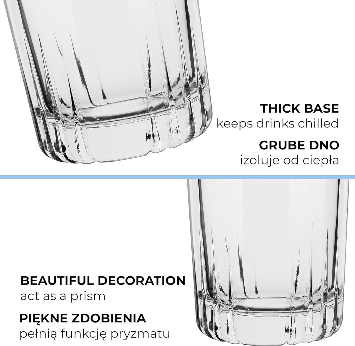 Vintage Crisa longdrinkglazen: bekers met perzik en blauwe bloemen, set van 4 - België