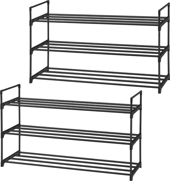 Kottwca Large Metal Shoe Rack, 8 Tier Entrance Shoe Rack, Free Standing