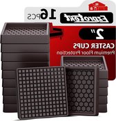 Swpeet 8 stuks 7,6 cm x 7,6 cm 2 stijlen ronde en vierkante zwarte