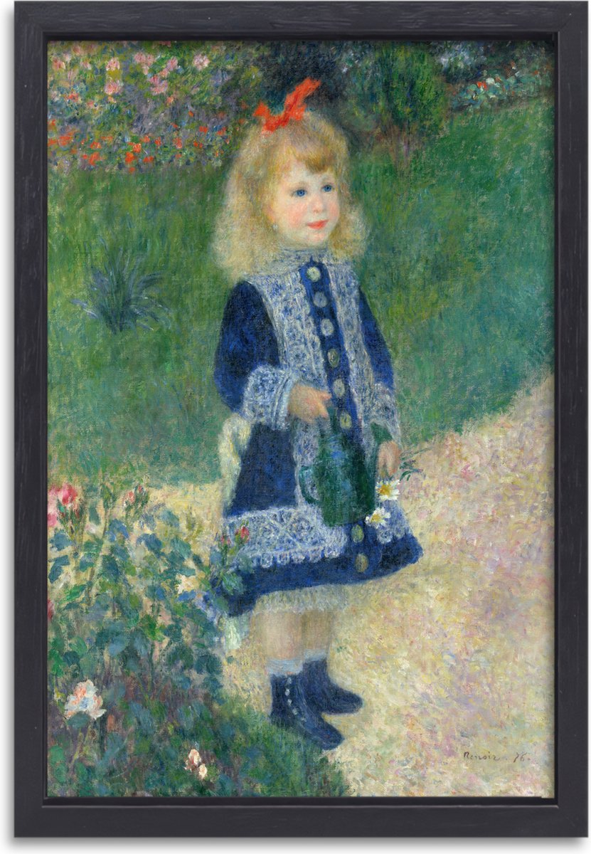 Een meisje met een gieter - Pierre-Auguste Renoir schilderijen - Meisje portret - Schilder