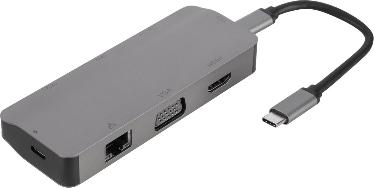 Q-Link USB-C hub 8-in-1 - multifunctioneel