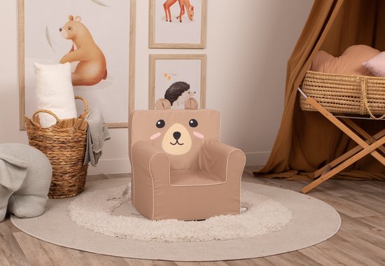 Kinderzetel Beer met Oren Peuterstoel - Kinderfauteuil - Kinderbank - Kindersofa - Kinder fauteuil - Kinderzeteljes peuters - Kinder zetel - Kinderstoel - kinderfauteuils - Speelgoed 1 jaar - Gomoor — afbeelding 2