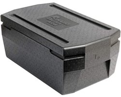 Thermo Future Box Transportbox GN 1/1 Deluxe - Koelbox Warmhoudbox Isolatiebox - Zwart 37 liter Cool Box Stand