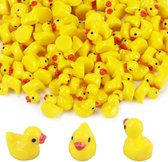 100 pièces Mini canards en résine, petits canards, mignons, canards miniatures en résine, petit canard jaune, petits speelgoed de canard, pour pot décoratif, micro paysages et bricolage