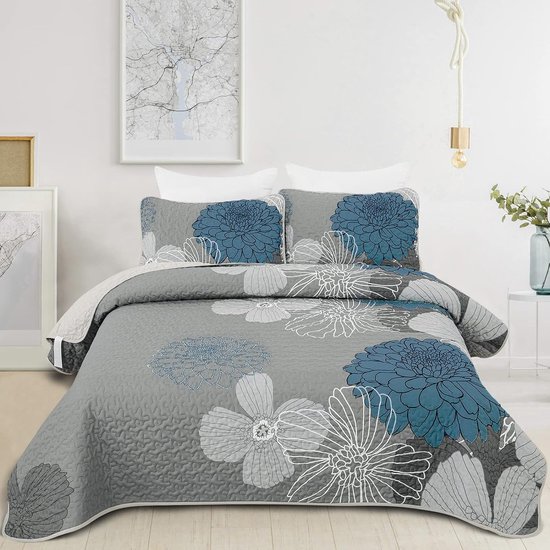 Mateju Bedsprei, doorgestikt, katoen, sprei, ademend, licht, dun